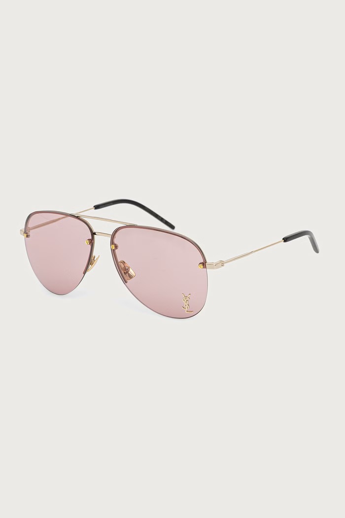 Saint Laurent Okulary przeciwsłoneczne damskie złoty CLASSIC.11.M
