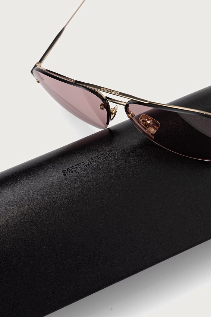 Okulary przeciwsłoneczne damskie Saint Laurent CLASSIC.11.M złoty