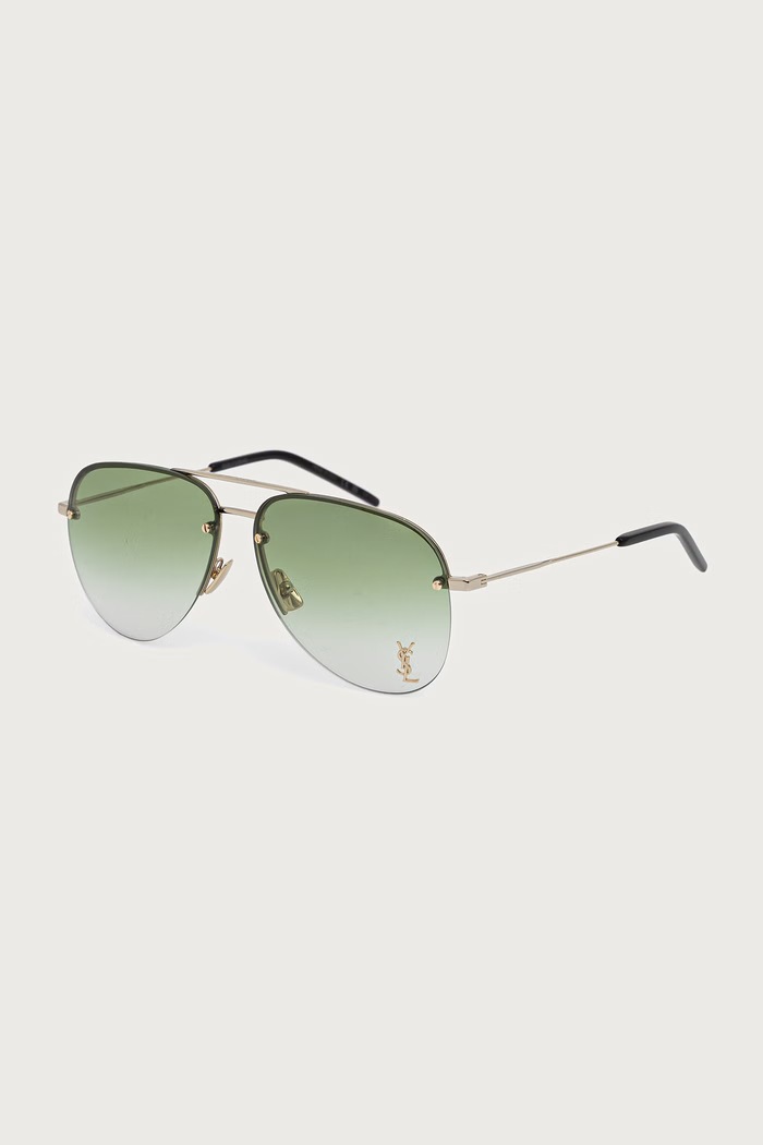 Saint Laurent Okulary przeciwsłoneczne damskie złoty CLASSIC.11.M