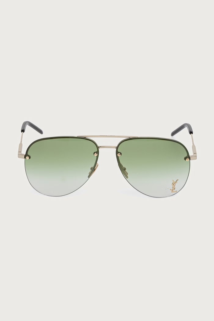 Saint Laurent Okulary przeciwsłoneczne damskie CLASSIC.11.M złoty AW26