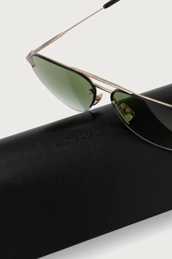 Okulary przeciwsłoneczne damskie Saint Laurent CLASSIC.11.M złoty