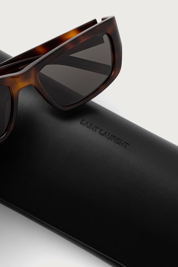 Akcesoria Saint Laurent Okulary przeciwsłoneczne damskie JAZZ SL.M182.JAZZ brązowy
