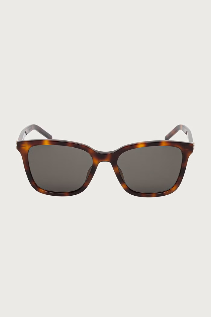 Saint Laurent Okulary przeciwsłoneczne kwadratowe damskie SL.M178 brązowy AW26