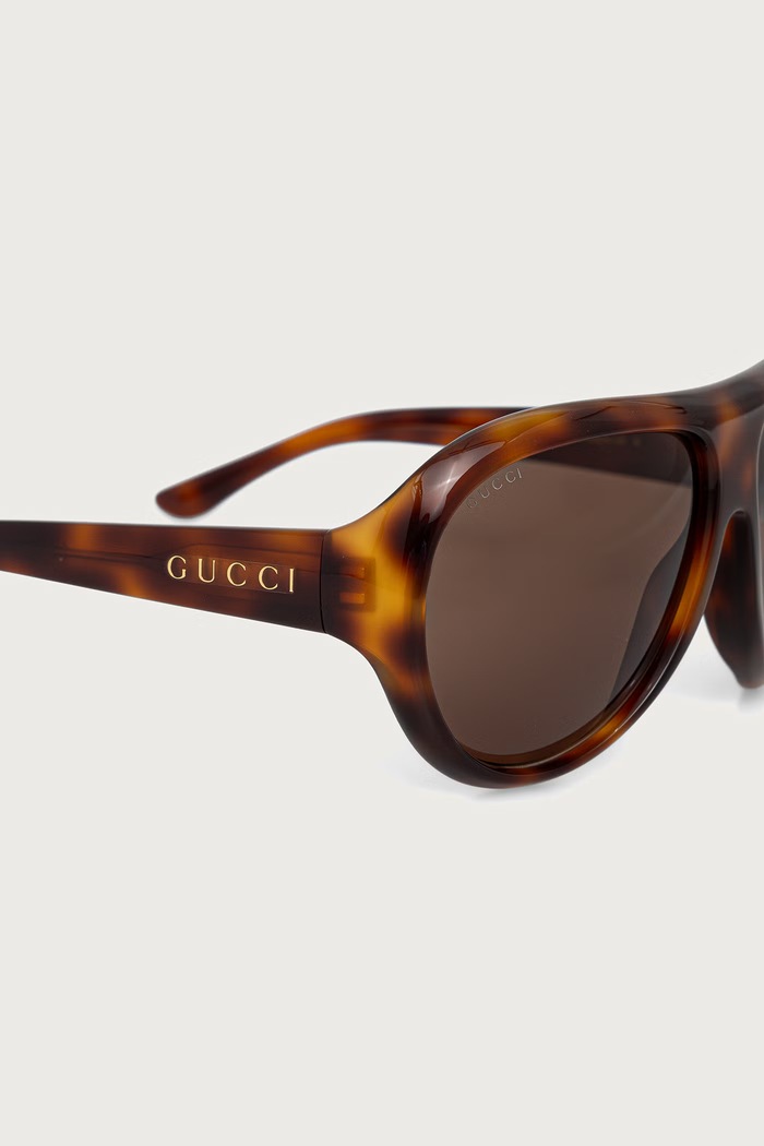 Akcesoria Gucci Okulary przeciwsłoneczne pilotki damskie GG2270S brązowy