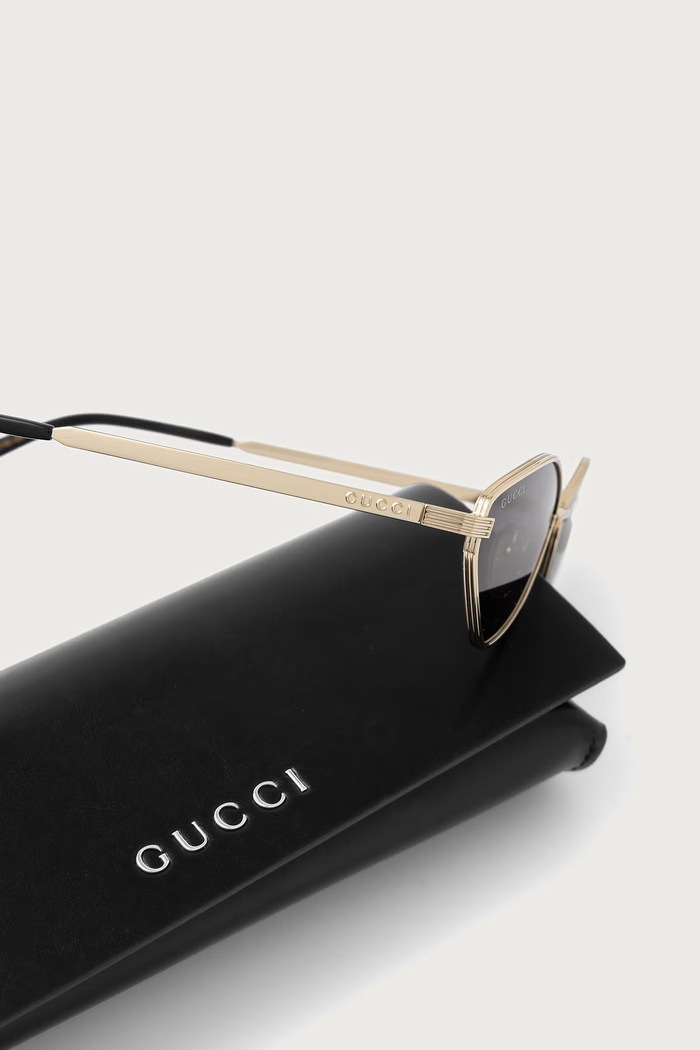 Okulary przeciwsłoneczne damskie Gucci GG2222S złoty
