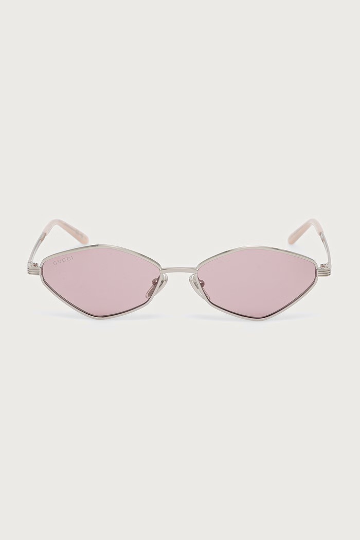 Gucci Okulary przeciwsłoneczne damskie GG2222S srebrny AW26