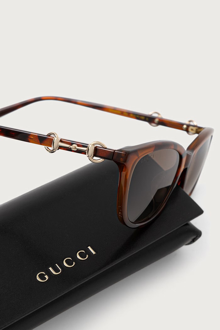 Akcesoria Gucci Okulary przeciwsłoneczne damskie GG2220SK brązowy