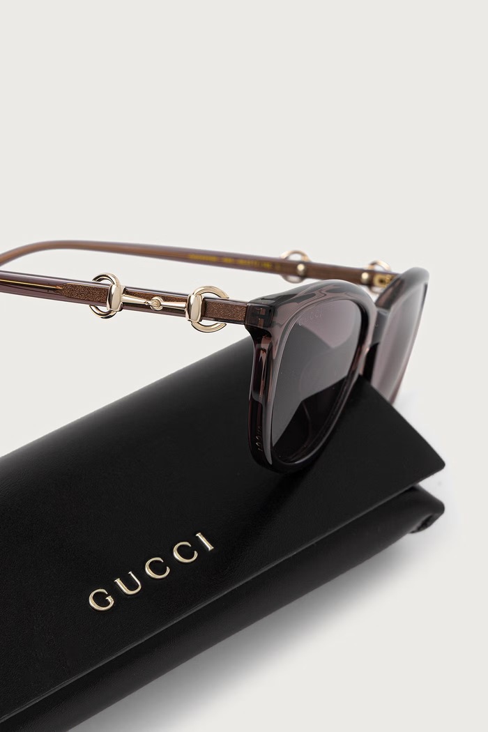 Akcesoria Gucci Okulary przeciwsłoneczne damskie GG2220SK brązowy