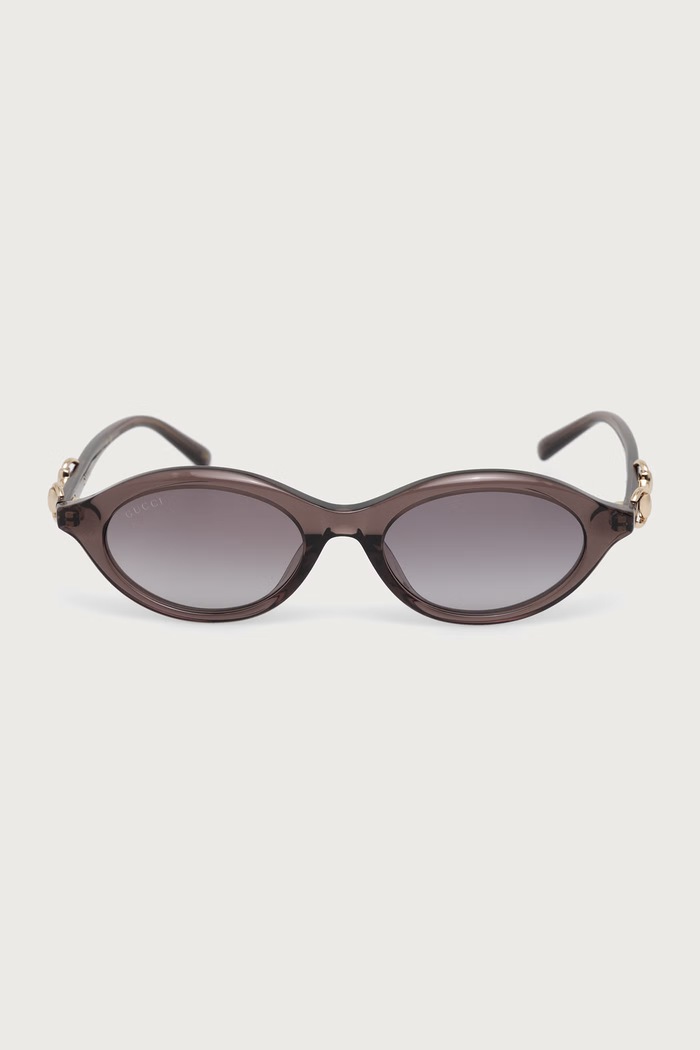 Gucci Okulary przeciwsłoneczne kocie oczy damskie GG2215S brązowy AW26