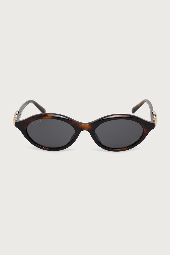 Gucci Okulary przeciwsłoneczne kocie oczy damskie GG2215S brązowy AW26