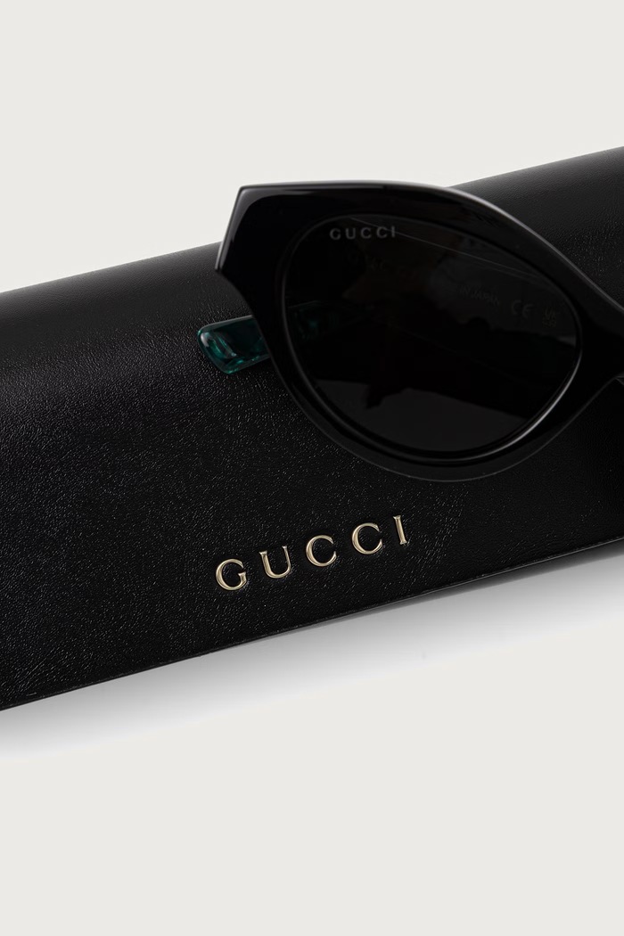 Akcesoria Gucci Okulary przeciwsłoneczne okrągłe damskie GG2207S zielony