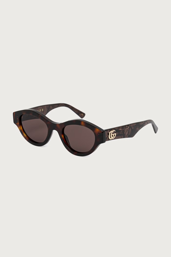 Gucci Okulary przeciwsłoneczne okrągłe damskie brązowy GG2207S