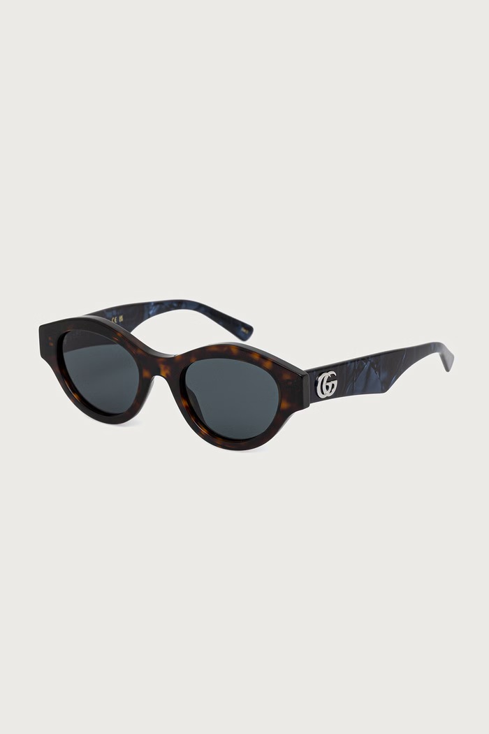 Gucci Okulary przeciwsłoneczne okrągłe damskie brązowy GG2207S