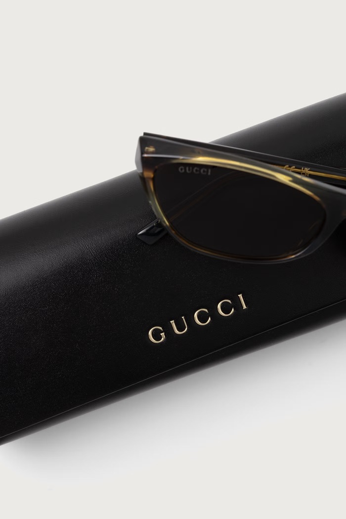 Akcesoria Gucci Okulary przeciwsłoneczne kocie oczy damskie GG2203S brązowy