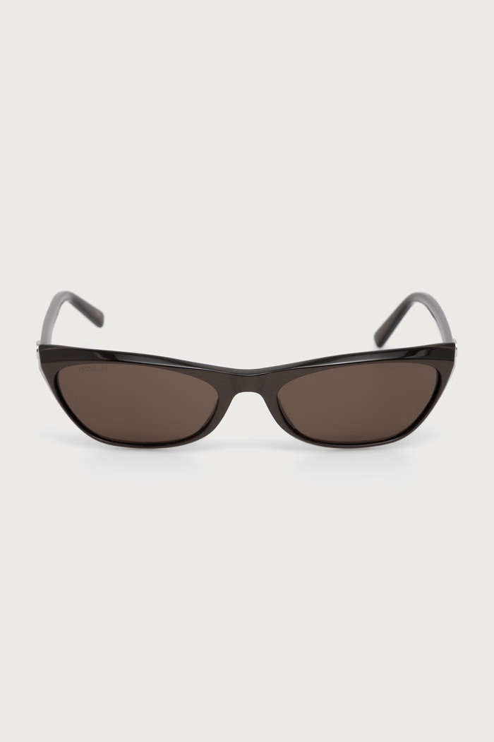 Gucci Okulary przeciwsłoneczne kocie oczy damskie GG2203S brązowy AW26