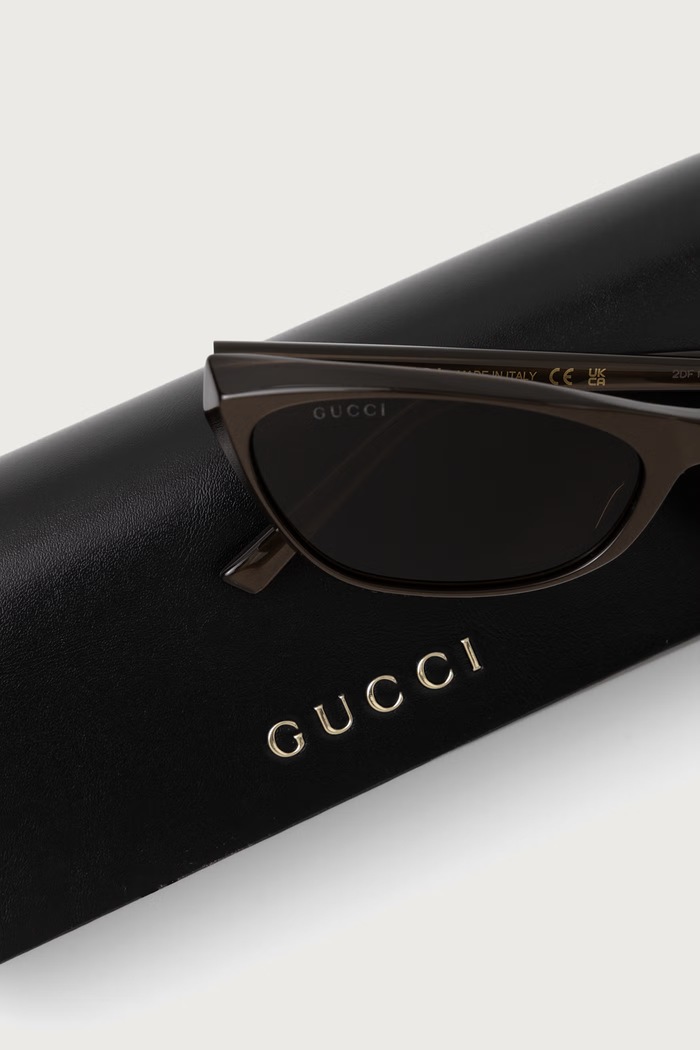 Akcesoria Gucci Okulary przeciwsłoneczne kocie oczy damskie GG2203S brązowy