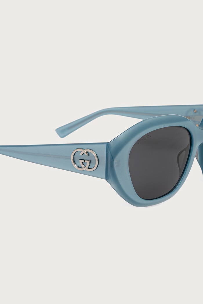 Akcesoria Gucci Okulary przeciwsłoneczne okrągłe damskie GG2200S niebieski