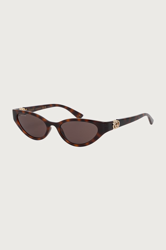 Gucci Okulary przeciwsłoneczne kocie oczy damskie brązowy GG2194S