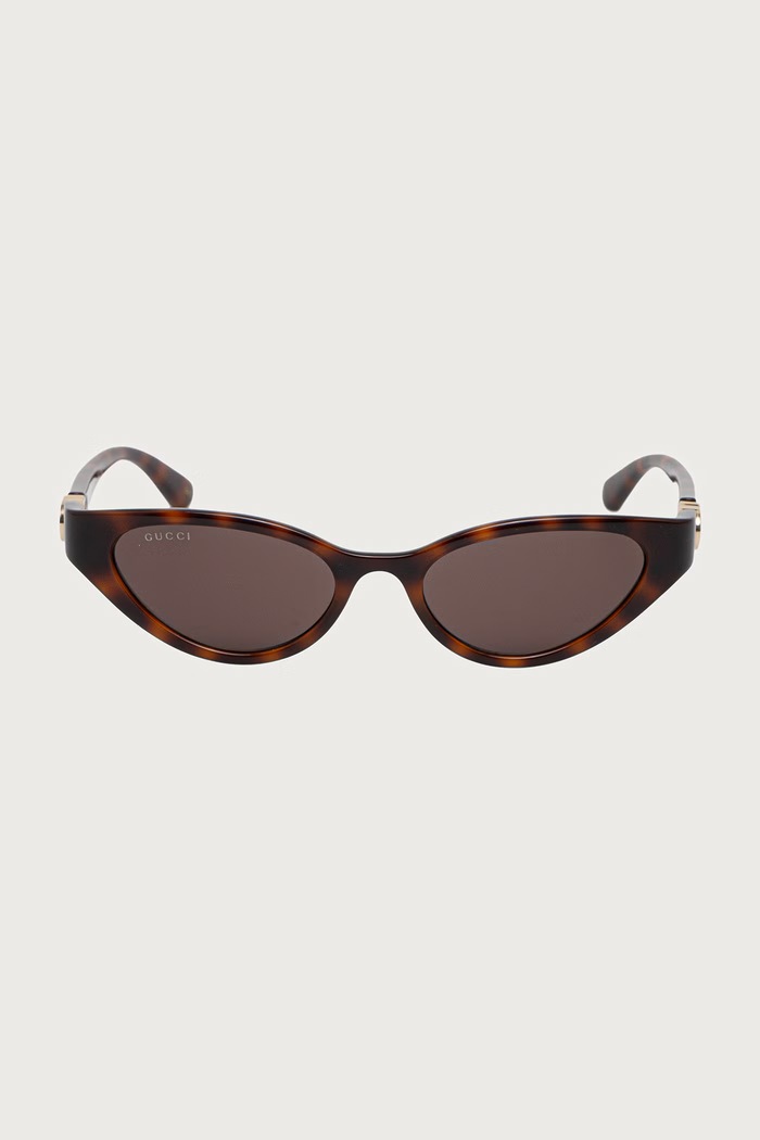 Gucci Okulary przeciwsłoneczne kocie oczy damskie GG2194S brązowy AW26