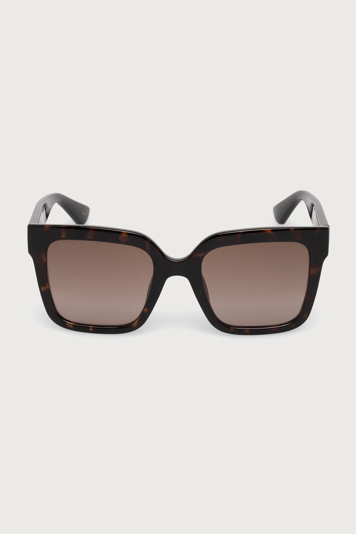 Gucci Okulary przeciwsłoneczne kwadratowe damskie GG2190S brązowy AW26