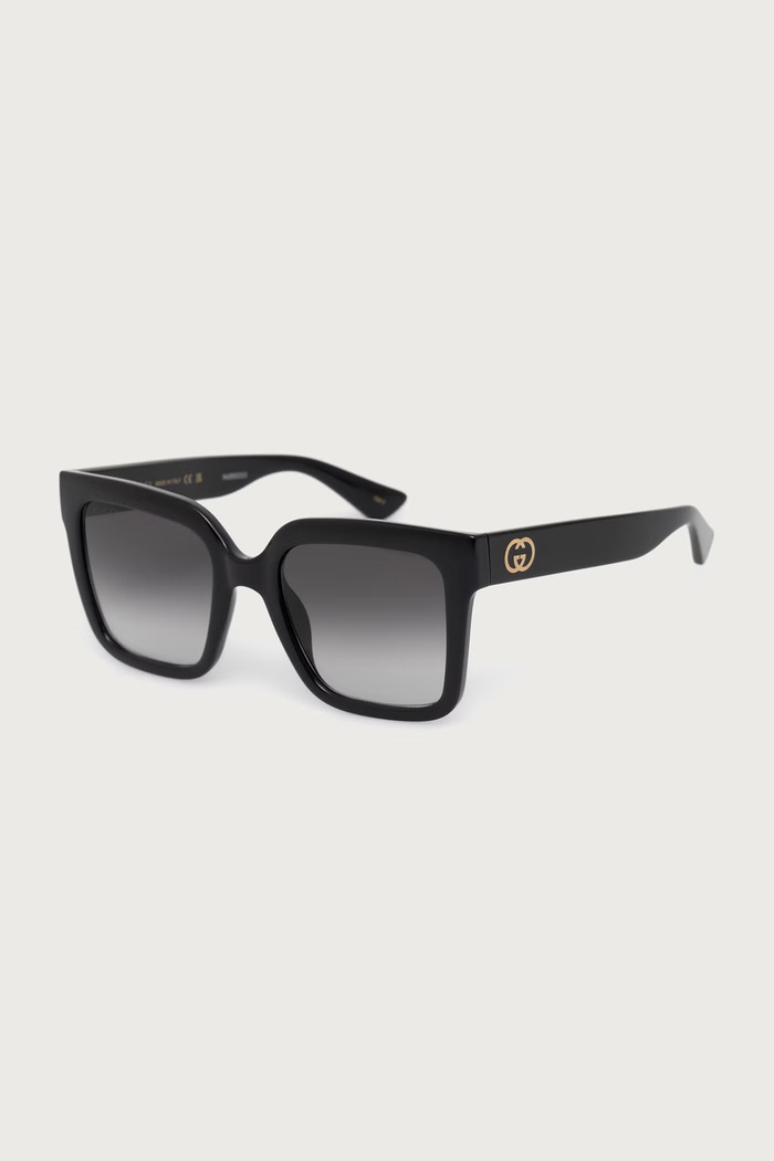 Gucci Okulary przeciwsłoneczne kwadratowe damskie czarny GG2190S
