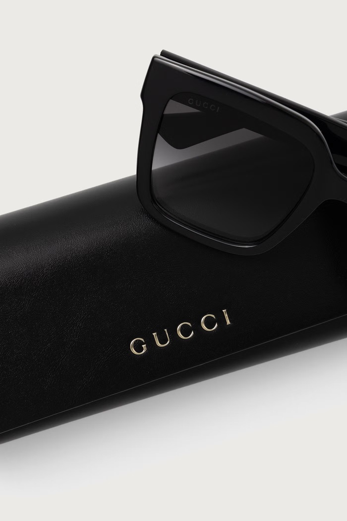 Akcesoria Gucci Okulary przeciwsłoneczne kwadratowe damskie GG2190S czarny