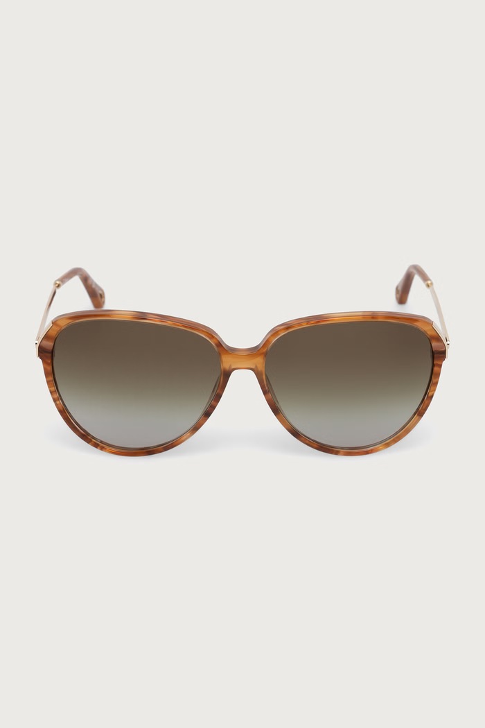 Chloe Okulary przeciwsłoneczne okrągłe damskie CH0406S brązowy AW26