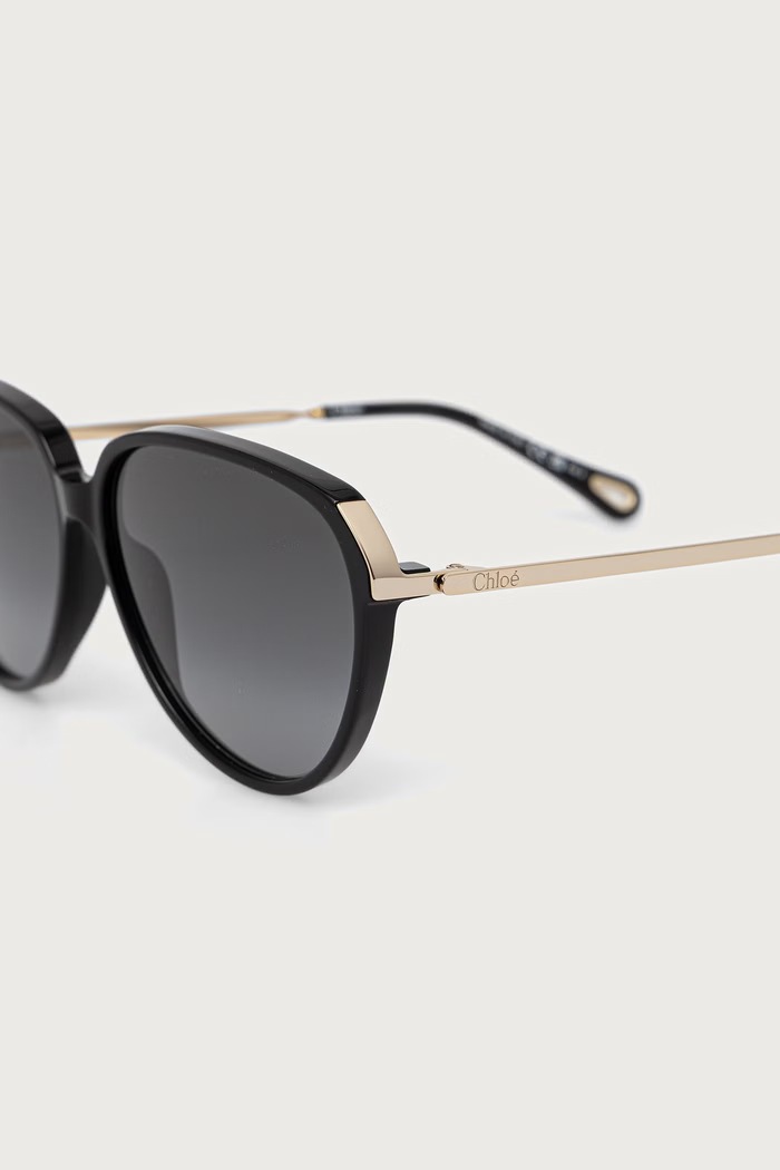 Akcesoria Chloe Okulary przeciwsłoneczne okrągłe damskie CH0406S czarny