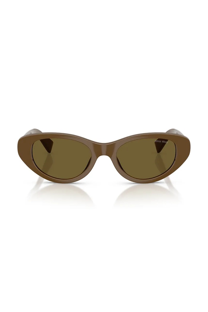 Miu Miu Okulary przeciwsłoneczne kocie oczy damskie 0MU.C03SU brązowy AW26
