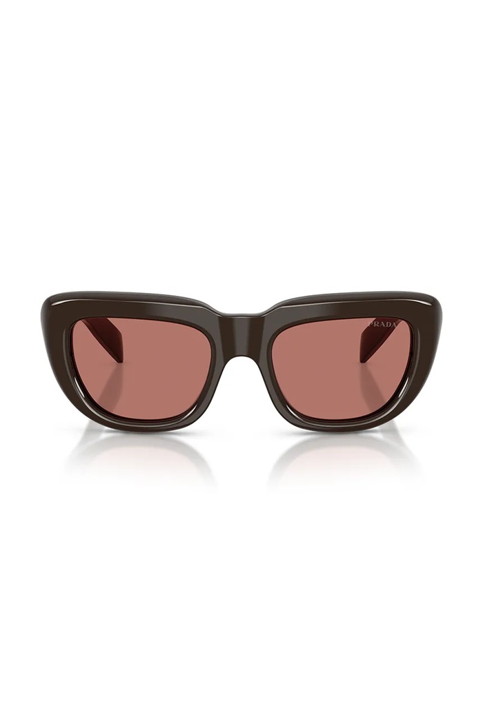 Prada Okulary przeciwsłoneczne kocie oczy damskie 0PR.D07S brązowy AW26