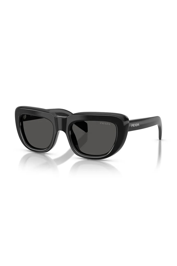 Prada Okulary przeciwsłoneczne kocie oczy damskie czarny 0PR.D07S