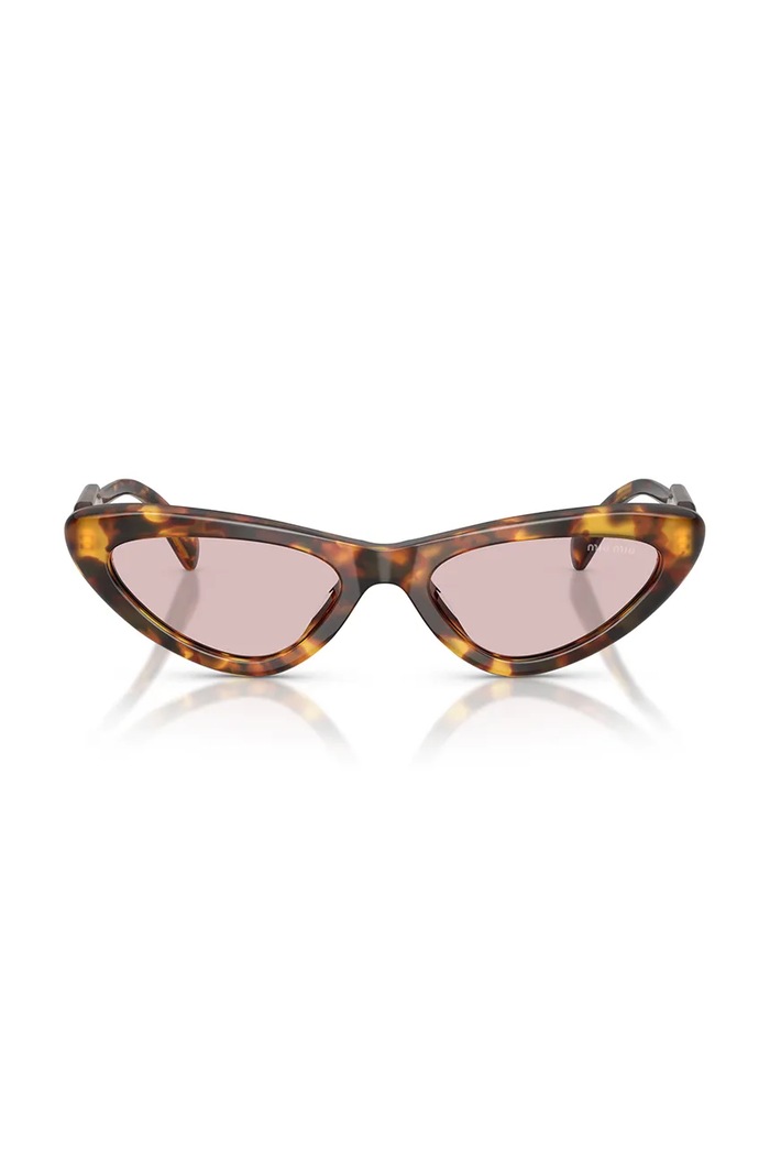 Miu Miu Okulary przeciwsłoneczne kocie oczy damskie 0MU.B11SU brązowy AW26