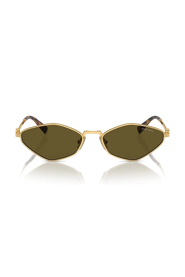 Miu Miu Okulary przeciwsłoneczne damskie 0MU.56ZS złoty AW26