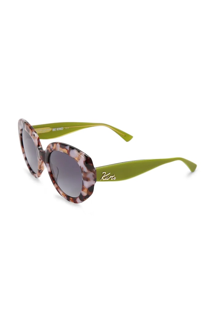 Akcesoria Kurt Geiger London Okulary przeciwsłoneczne okrągłe damskie 5902875679 zielony