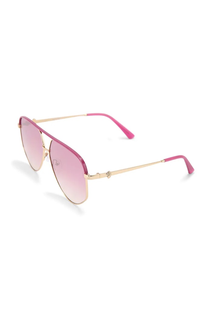 Akcesoria Kurt Geiger London Okulary przeciwsłoneczne pilotki damskie SHOREDITCH 5895298999 różowy