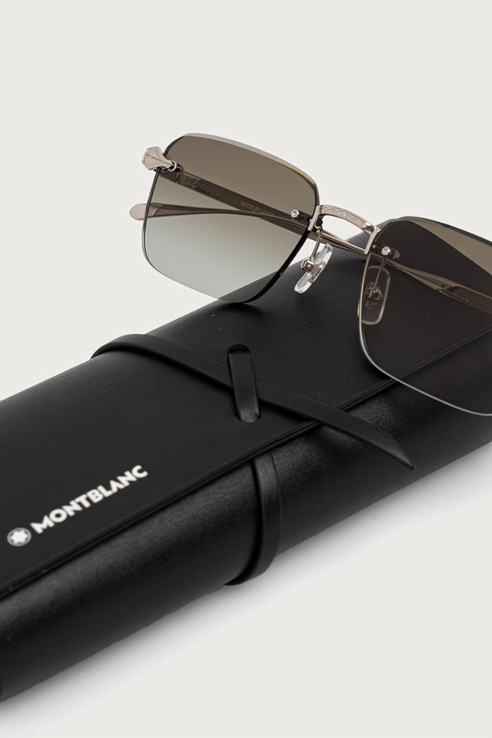 Okulary przeciwsłoneczne męskie Montblanc MB0456S srebrny
