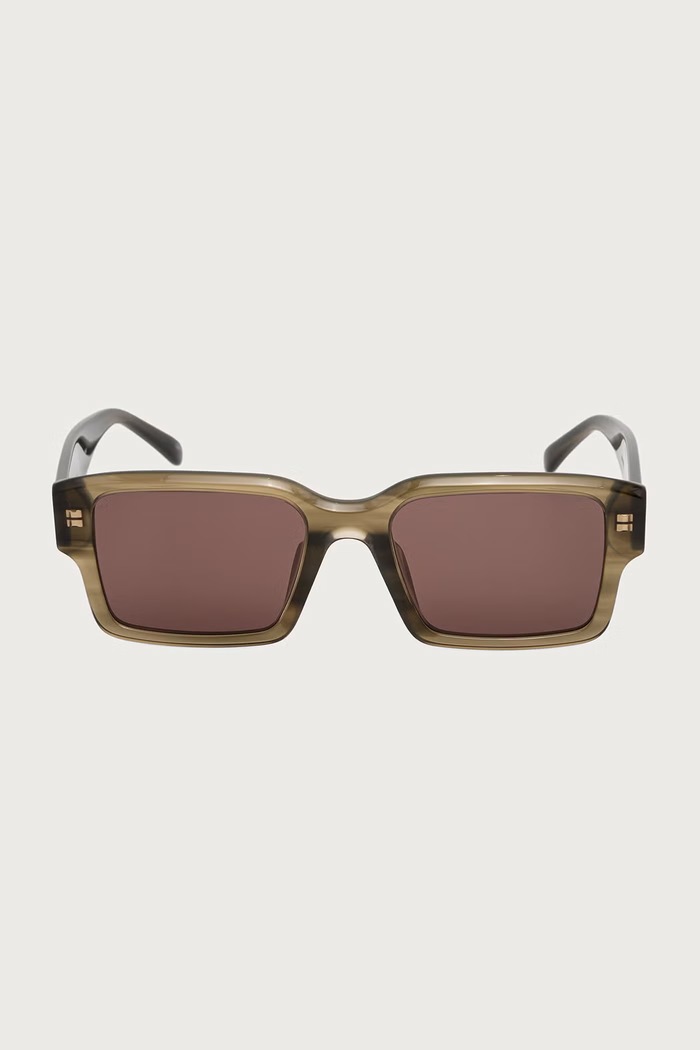 Alexander McQueen Okulary przeciwsłoneczne kwadratowe męskie AM0579S brązowy AW26
