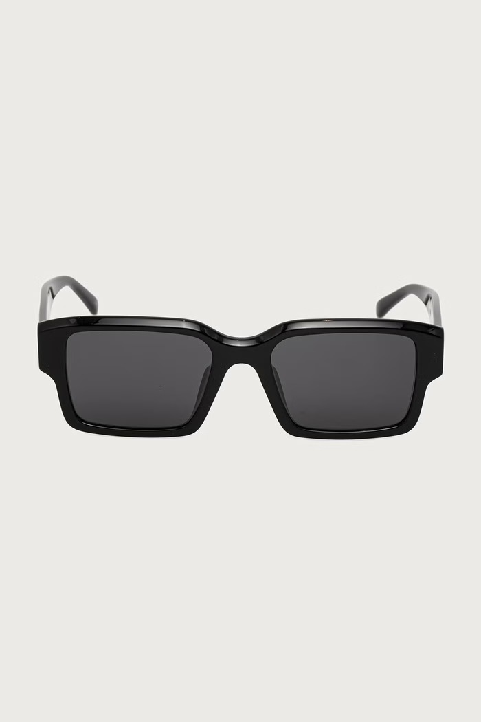 Alexander McQueen Okulary przeciwsłoneczne kwadratowe męskie AM0579S czarny AW26