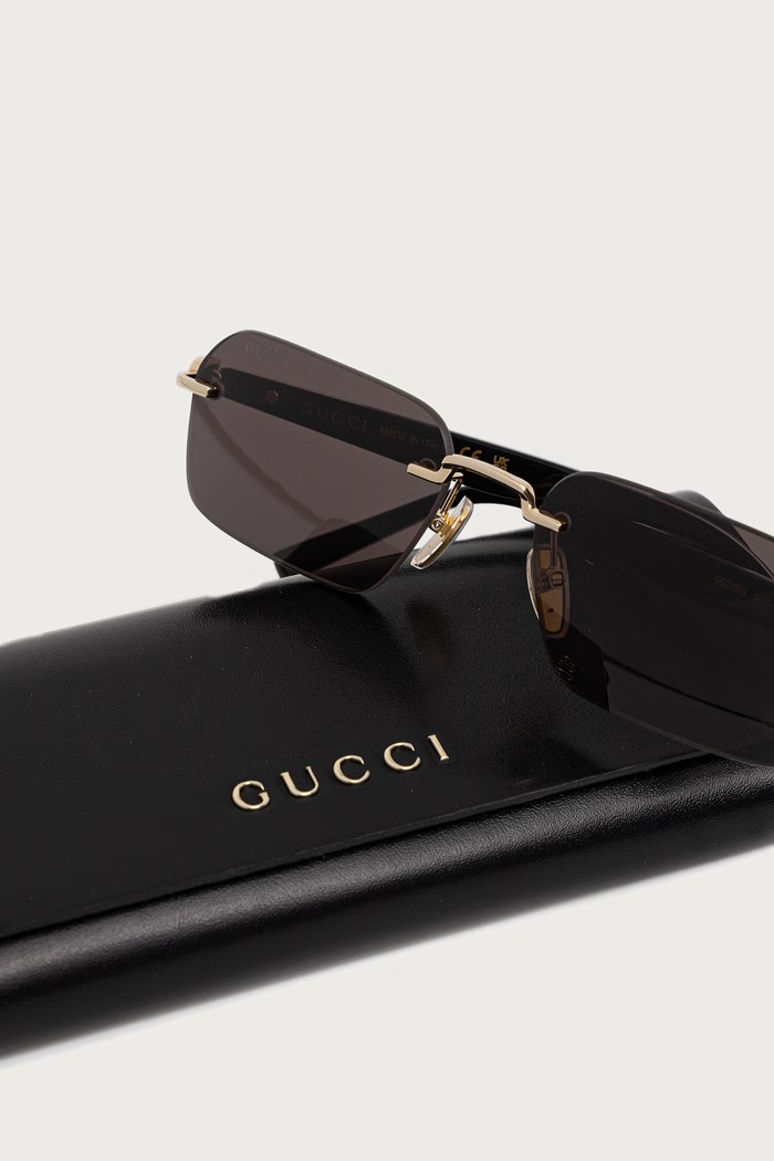 Okulary przeciwsłoneczne męskie Gucci GG2259S złoty