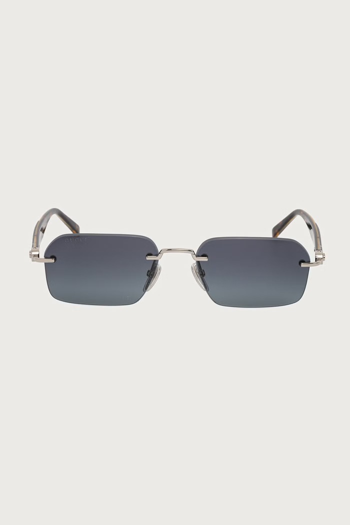 Gucci Okulary przeciwsłoneczne męskie GG2259S srebrny AW26