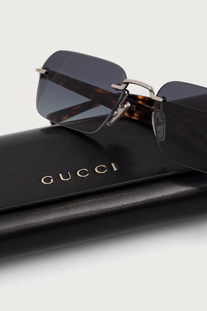 Okulary przeciwsłoneczne męskie Gucci GG2259S srebrny
