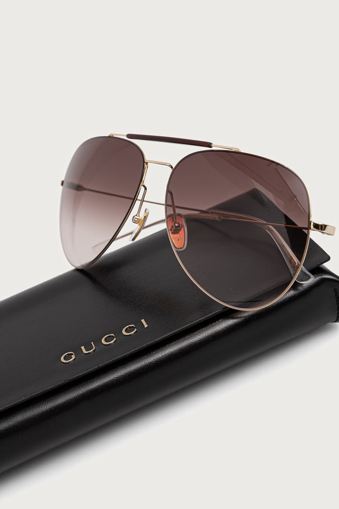 Akcesoria Gucci Okulary przeciwsłoneczne męskie GG2255S złoty