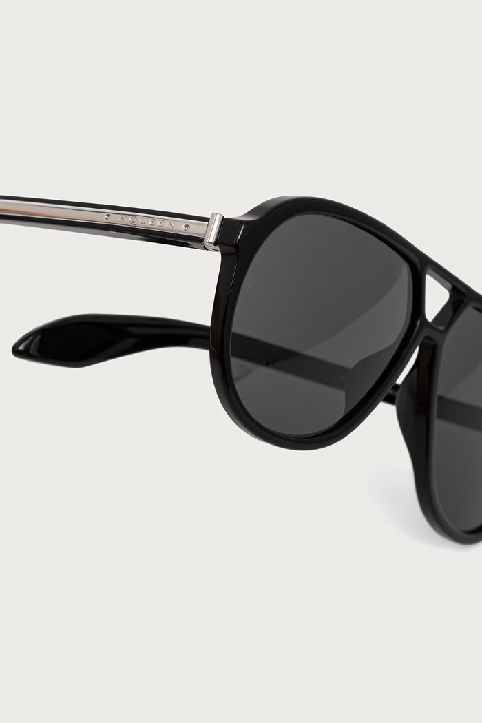 Akcesoria Alexander McQueen Okulary przeciwsłoneczne pilotki męskie AM0586S czarny