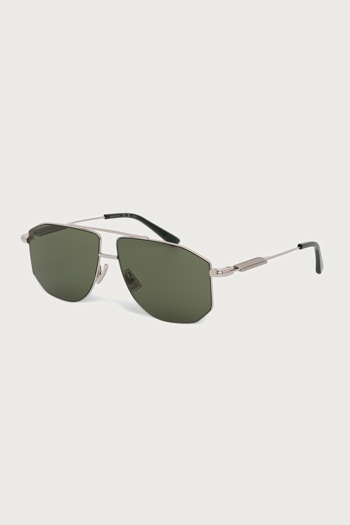 Bottega Veneta Okulary przeciwsłoneczne pilotki srebrny BV1509S
