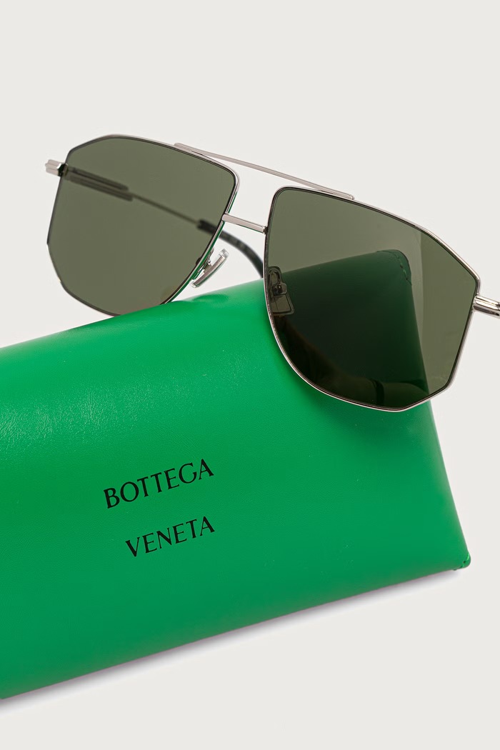 Okulary przeciwsłoneczne pilotki Bottega Veneta BV1509S srebrny