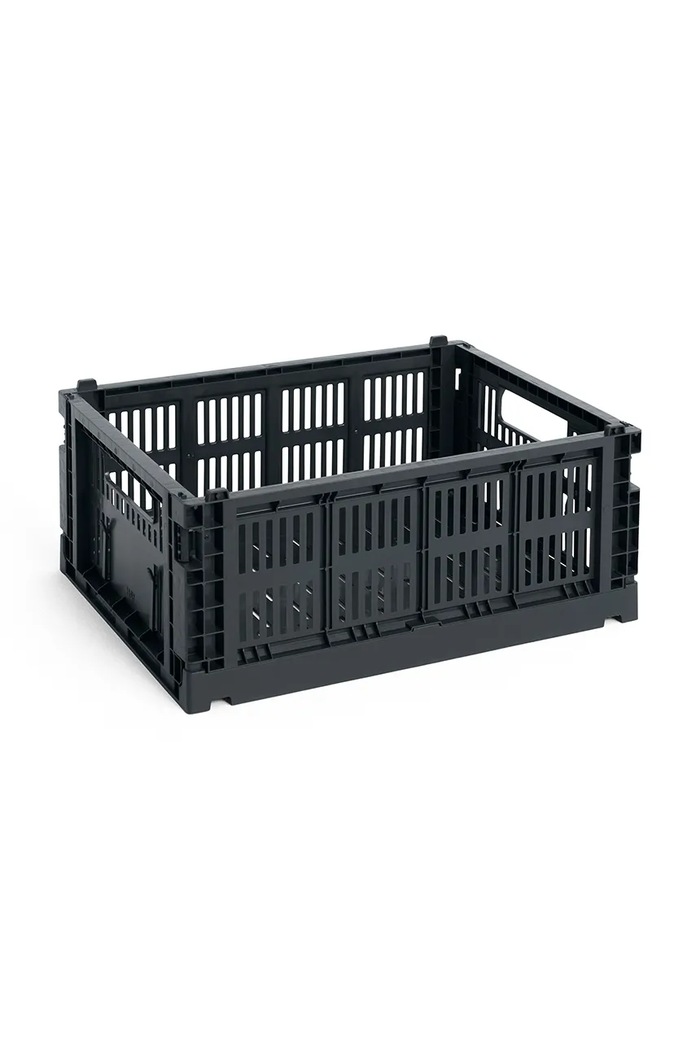 HAY skrzynka do przechowywania z tworzywa sztucznego Crate M czarny AB634.A602.AC37