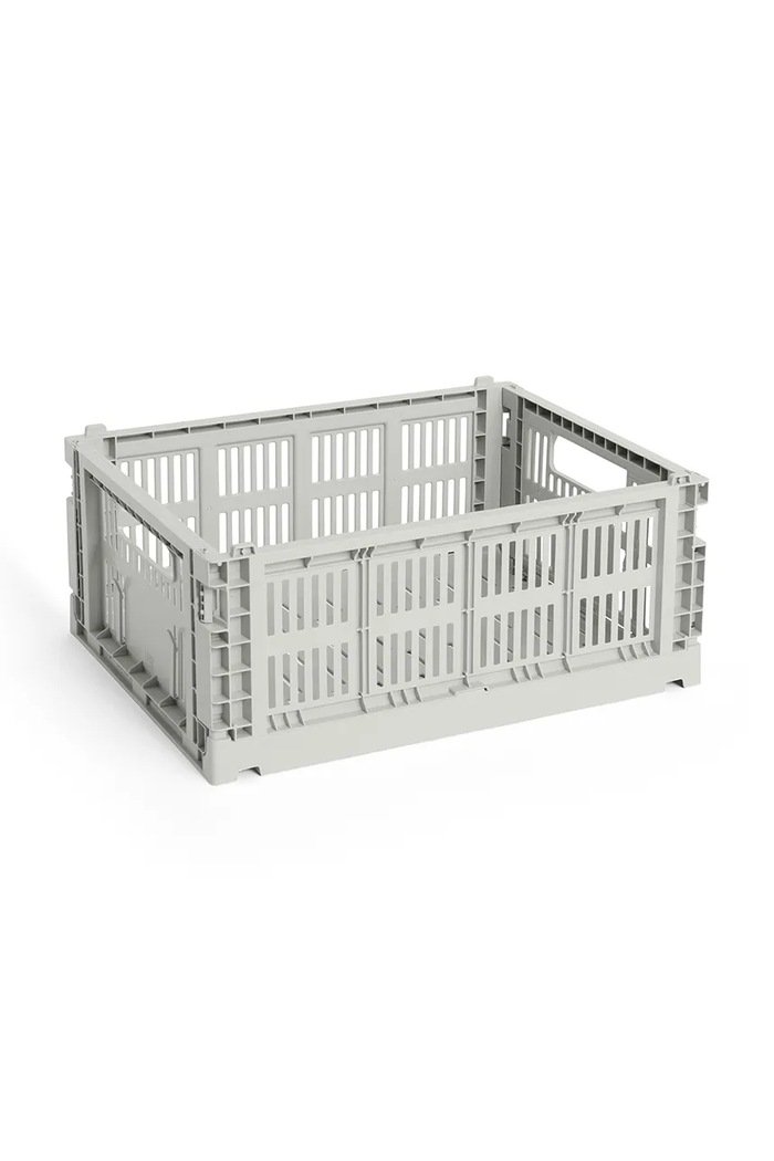 HAY skrzynka do przechowywania z tworzywa sztucznego Crate M szary AB634.A602.AB48
