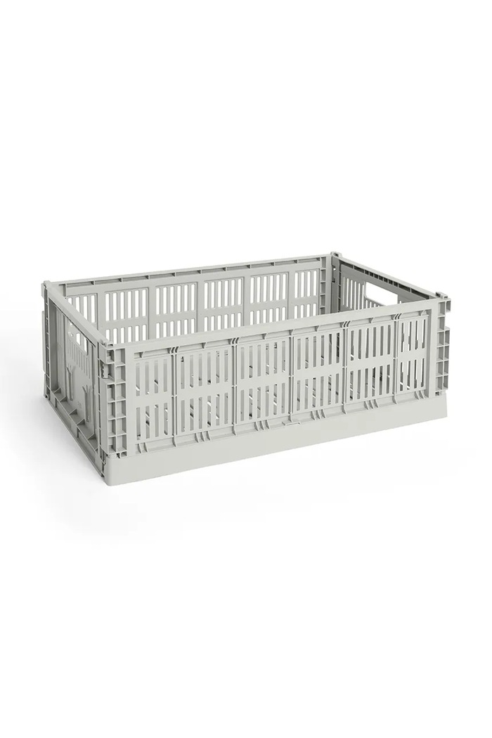 HAY skrzynka do przechowywania z tworzywa sztucznego Crate L szary AB634.A603.AB48