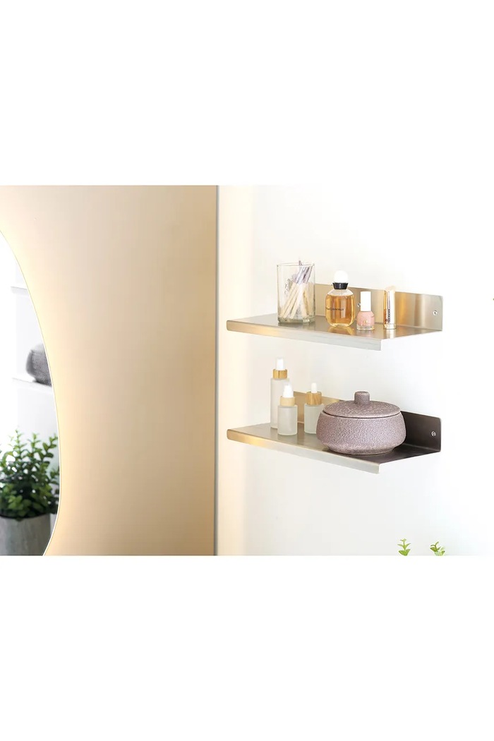 Salon i sypialnia House Nordic Półka wisząca ze stali nierdzewnej Nagoya 4294016 srebrny