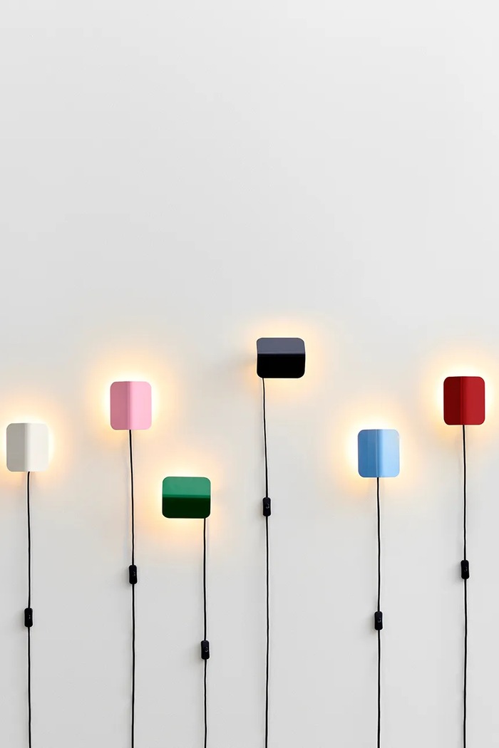 HAY lampa ścienna ze stali malowanej proszkowo 16 x 13,8 x 9,5 cm czerwony AE384.A639